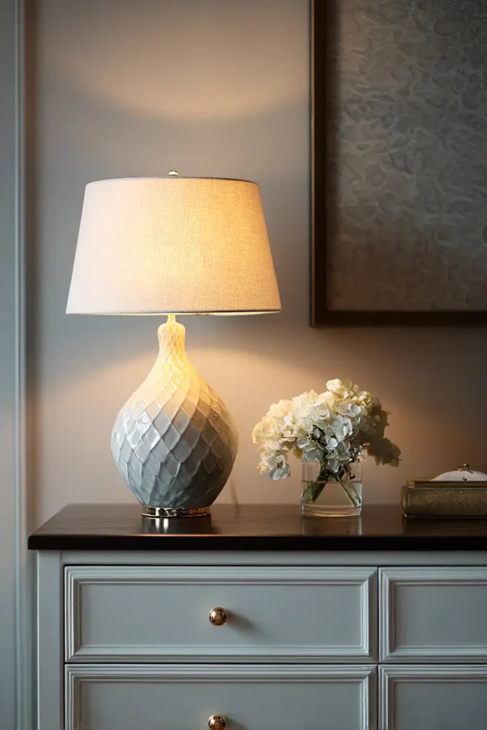 Add a Small Accent Lamp on a Dresser