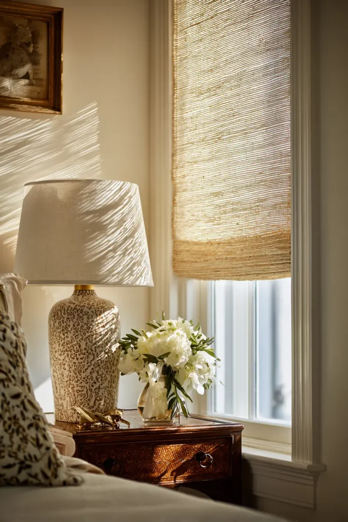 Use Fabric or Woven Light Shades