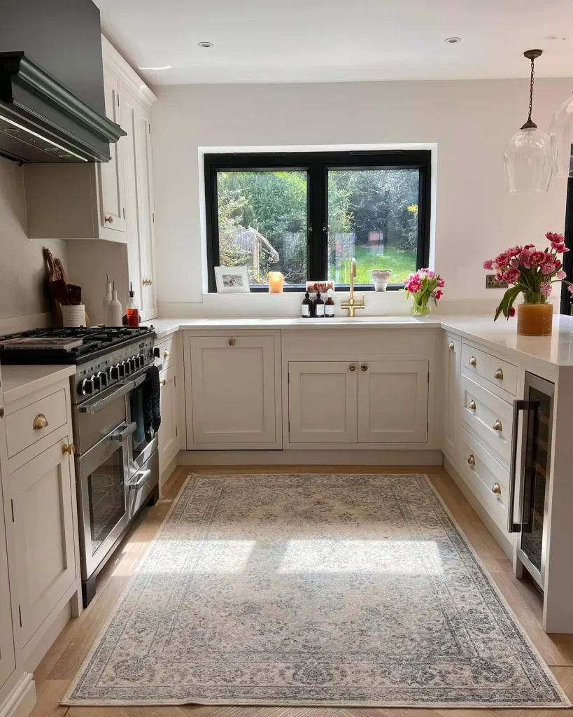 10. Add a Kitchen Rug or Runner for Warmth