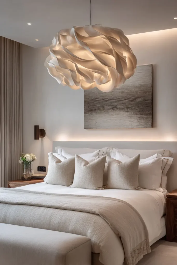 Sculptural Lighting Statement Bedroom