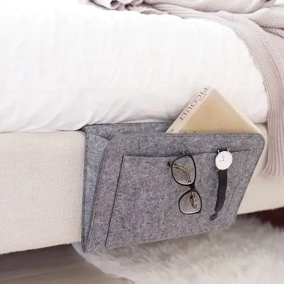 10. Use a Bedside Caddy for Small Essentials