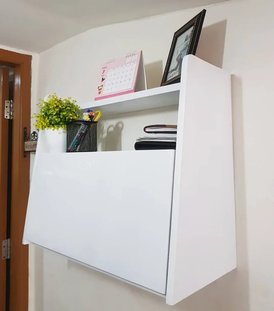 14. Try a Fold-Down Wall Desk for Tight Rooms