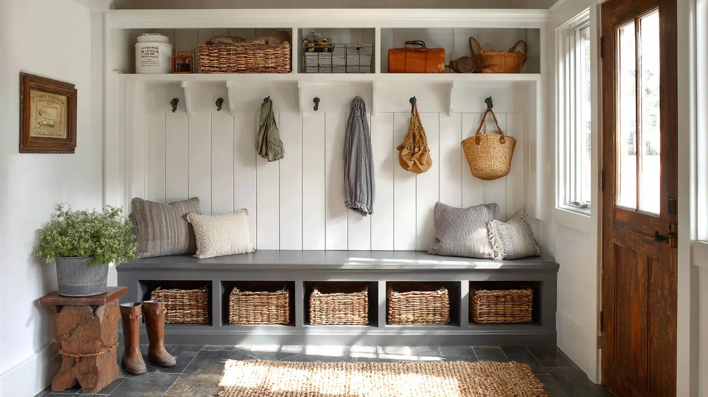 16 Dreamy Farmhouse Mudroom Ideas That Make Coming Home Feel Like a Hug