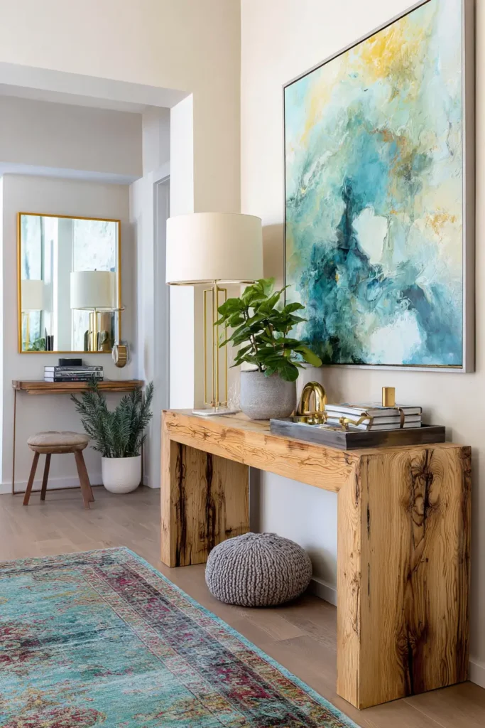 2. Add a Console Table to Give the Space a Purpose