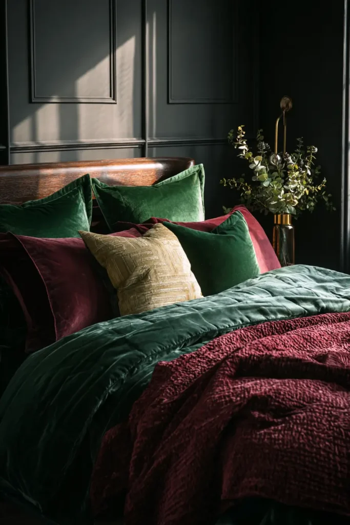 2. Velvet Bedding for a Luxurious Touch