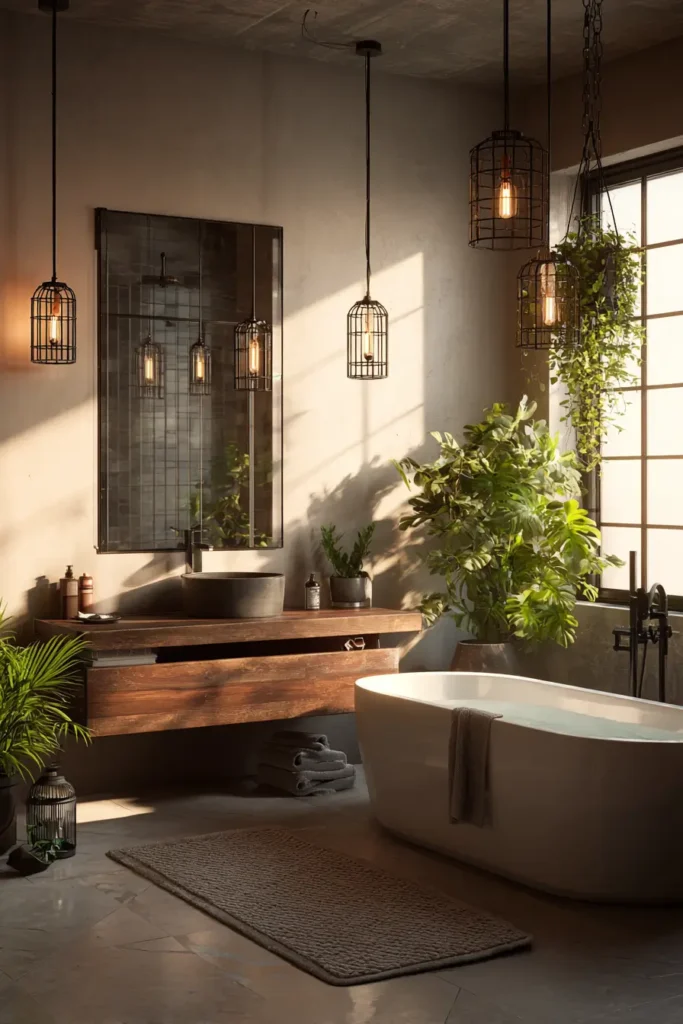 3. Match Lighting With Bathroom Style