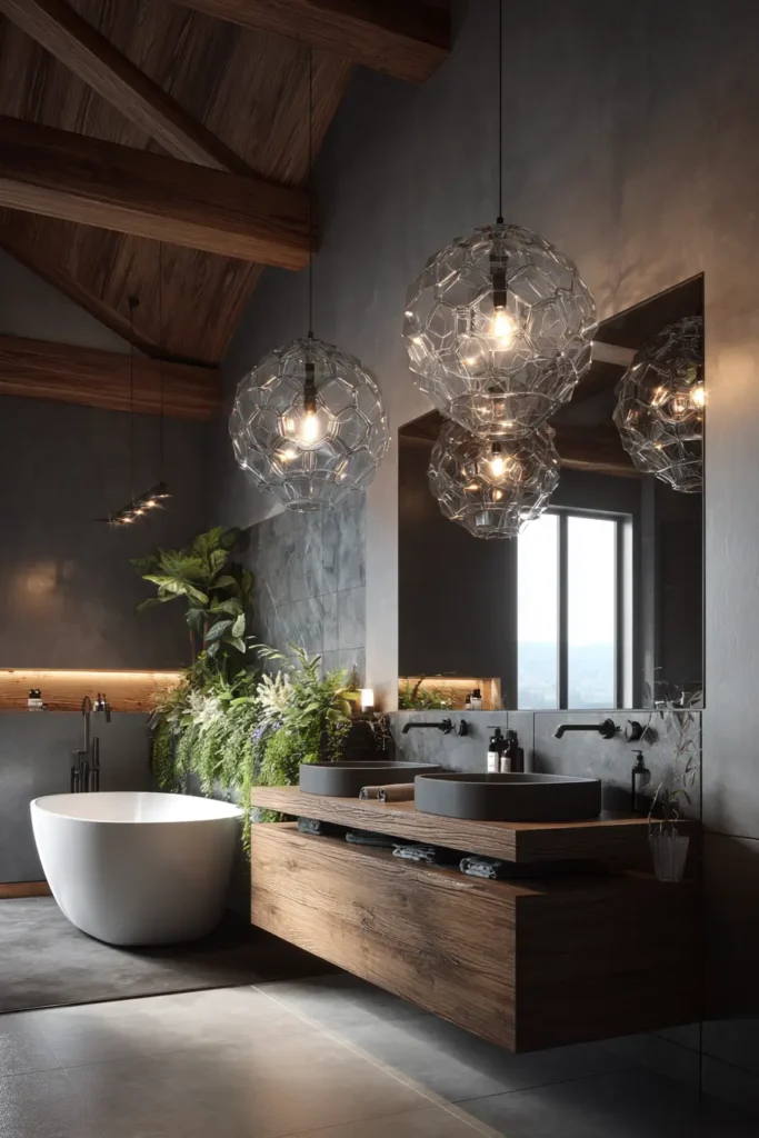 4. Pendant Lights Above Vanity