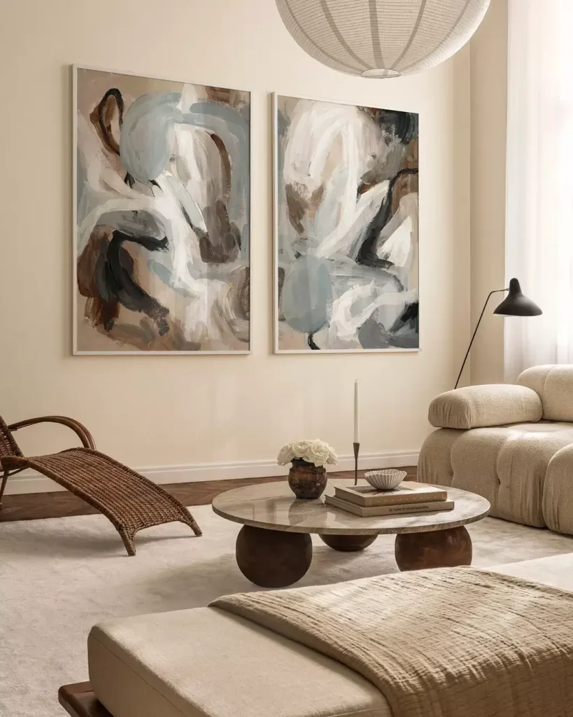 5. Use Large-Scale Art Instead of Busy Gallery Walls