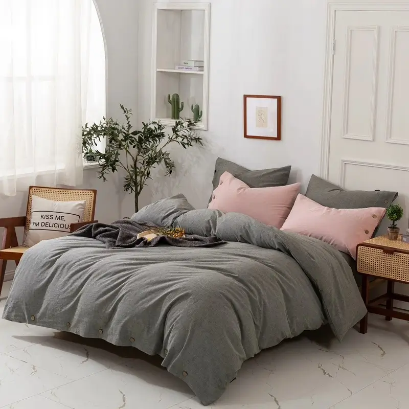 6. Keep Bedding Simple but Layered