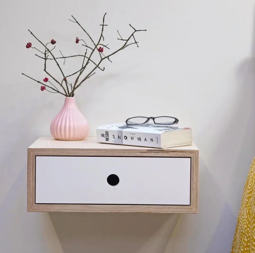 7. Replace Nightstands With Floating Shelves