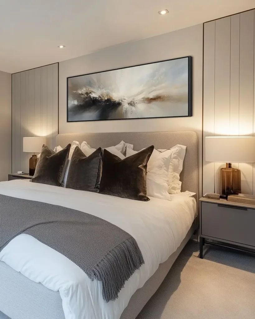 8. Modern Art & Oversized Wall Decor Ideas