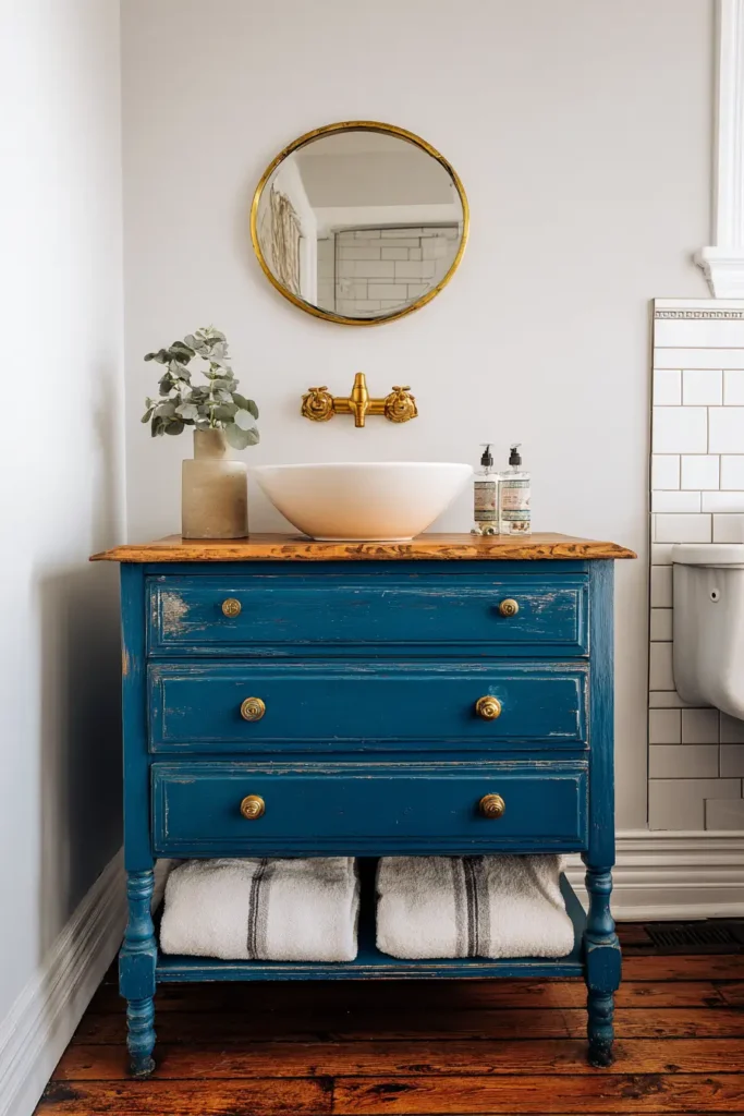 A Vintage Dresser Turned Into a Vanity