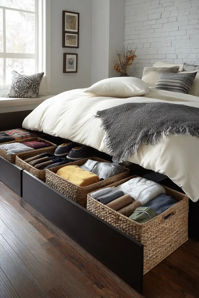  Add Hidden Storage Under the Bed