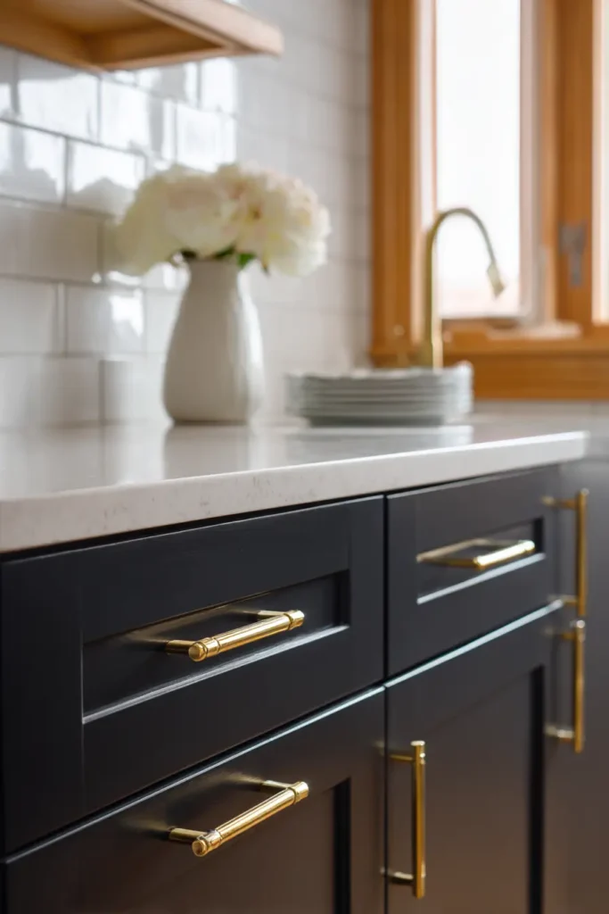 Add Small Metal Accents for Contrast