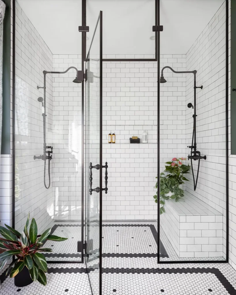 Idea 16: Never Use Dark Grout on Light Tiles in a Small Space