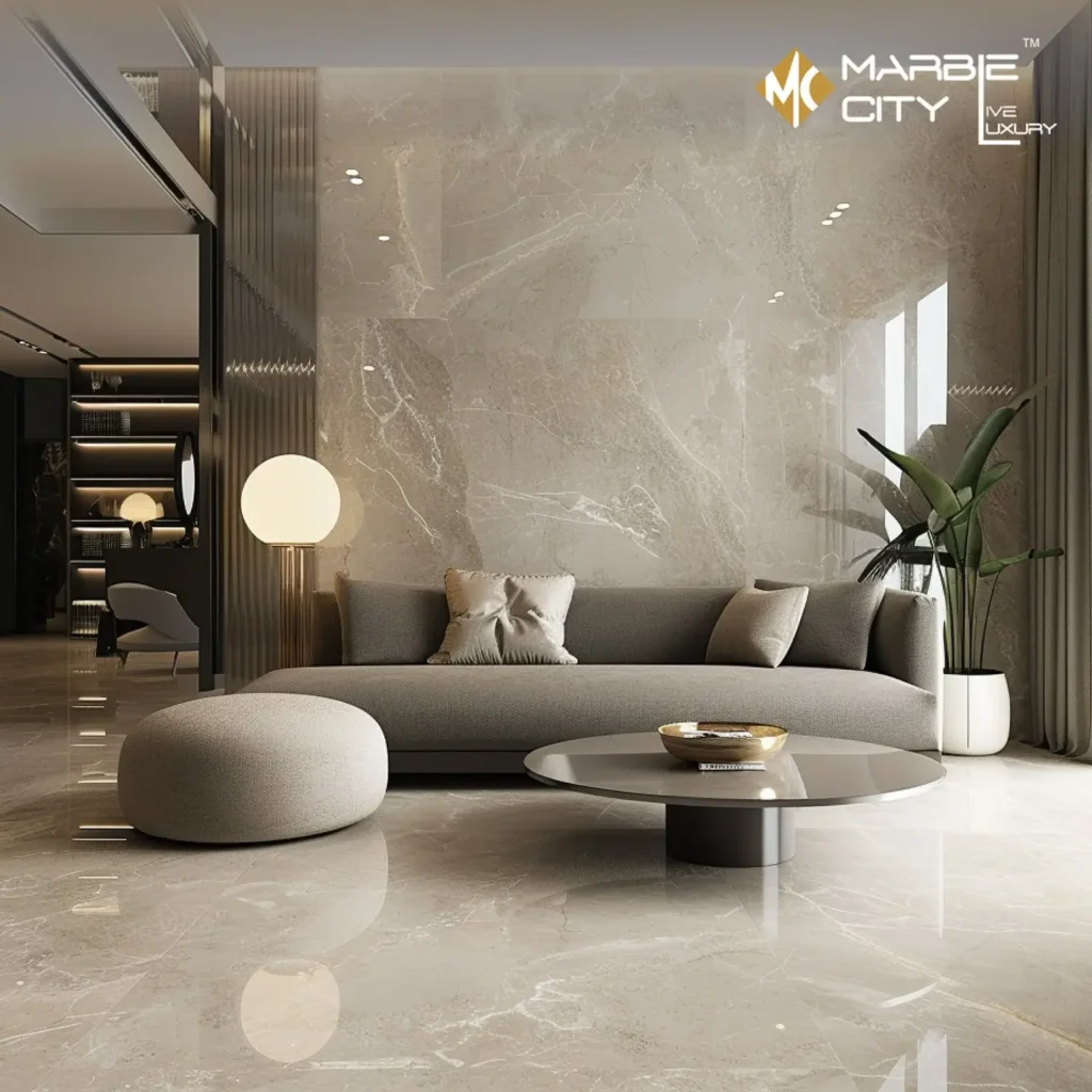 Idea 8: Try Marble-Look Porcelain With Soft Veining