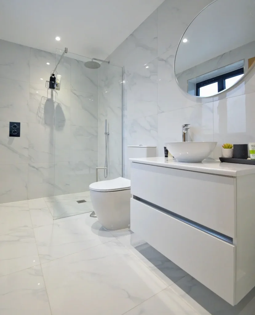 Idea 9: Use White or Off-White as Your Base Tile
