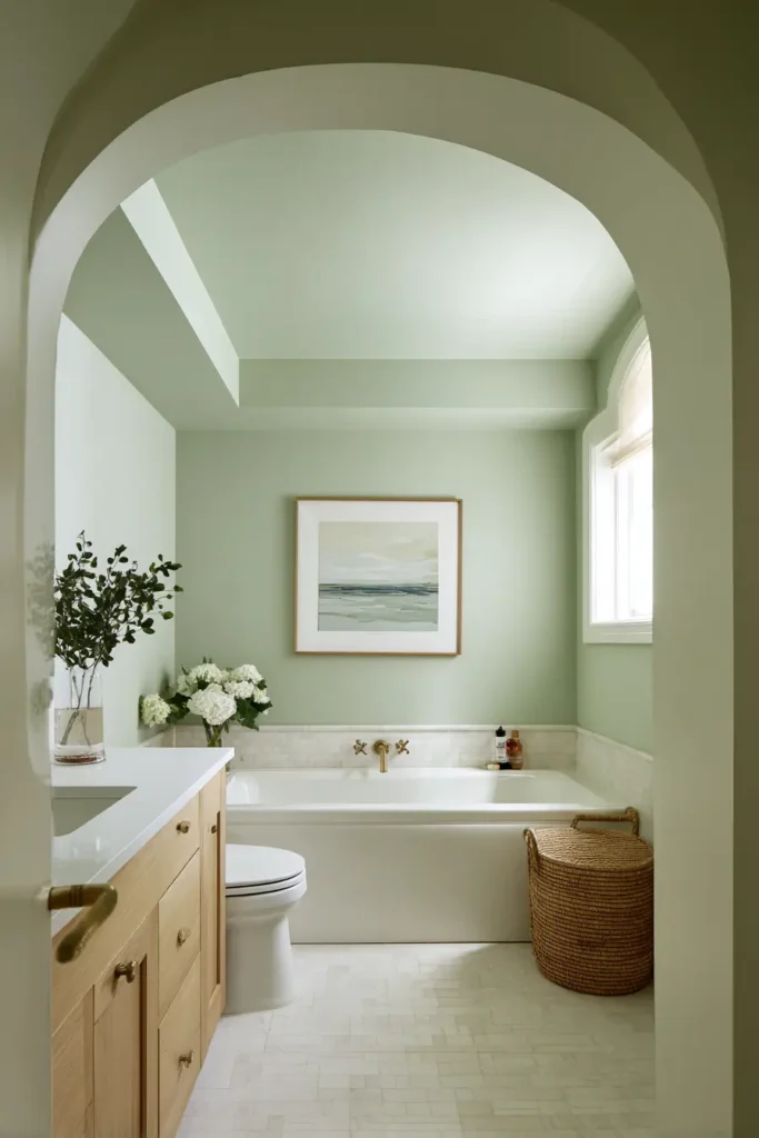 Paint the Ceiling or Add a Painted Arch Detail