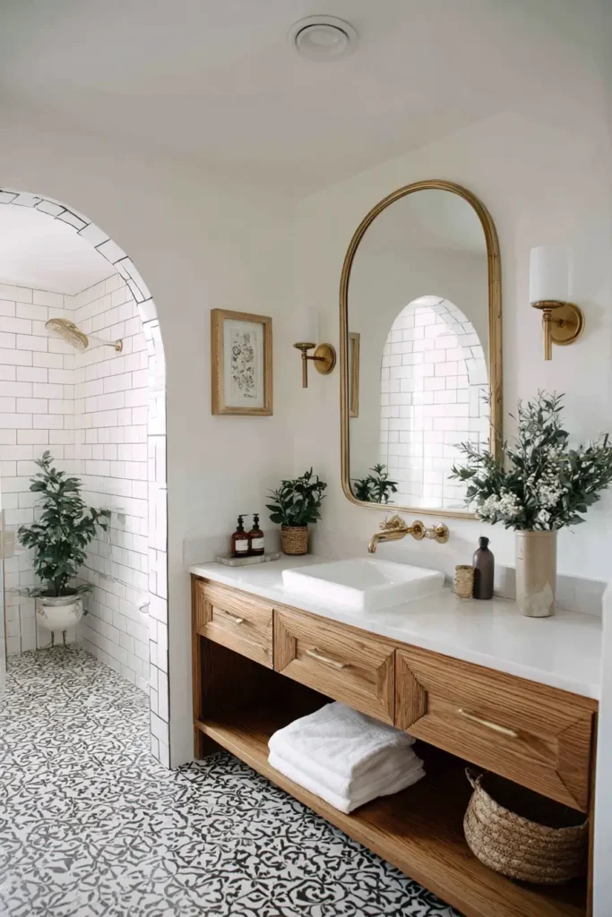 Replace Your Mirror With an Arched or Vintage Style One