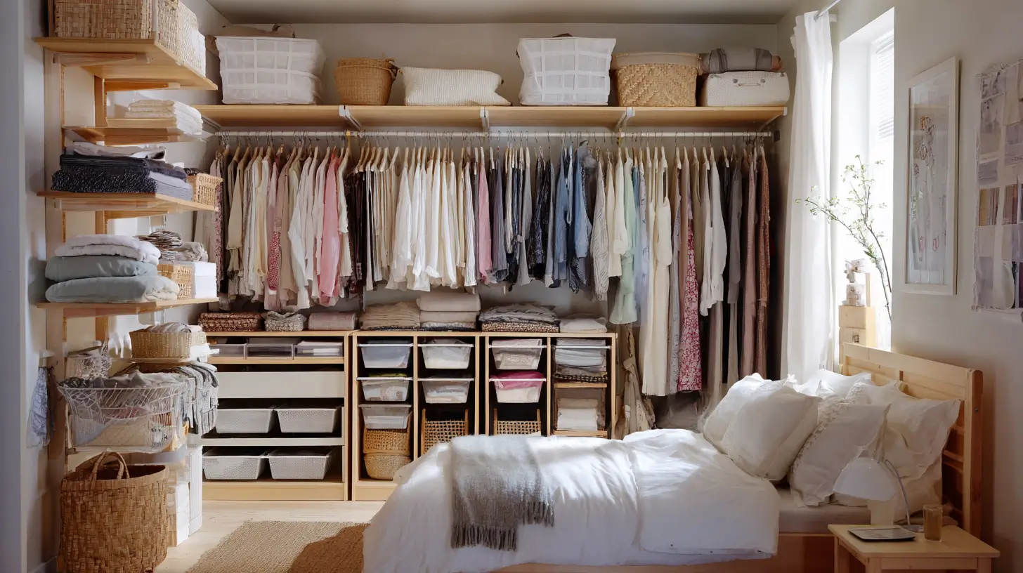 Small Bedroom Storage Ideas for Rooms With No Closet