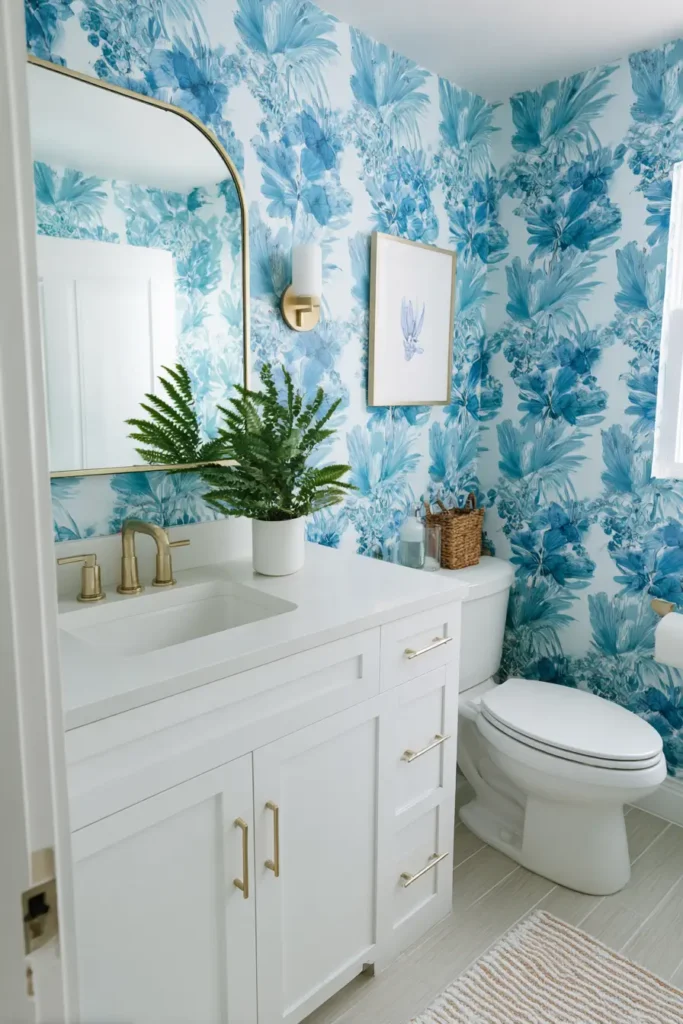 Try Peel and Stick Wallpaper on One Wall