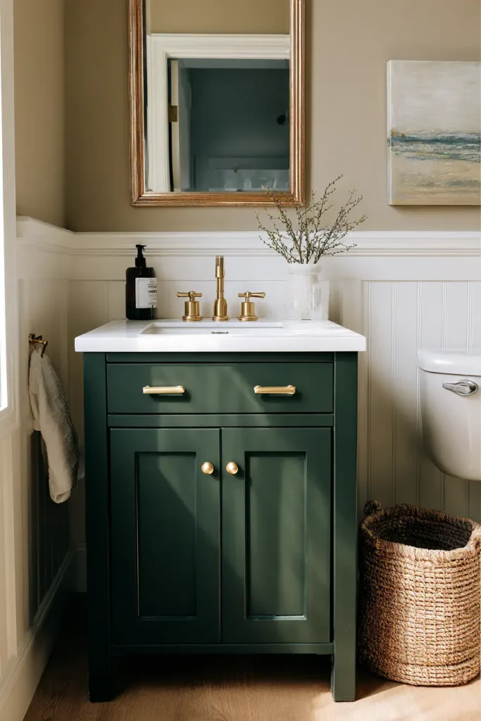 Two-Tone Vanities That Make a Small Bathroom Look Designed