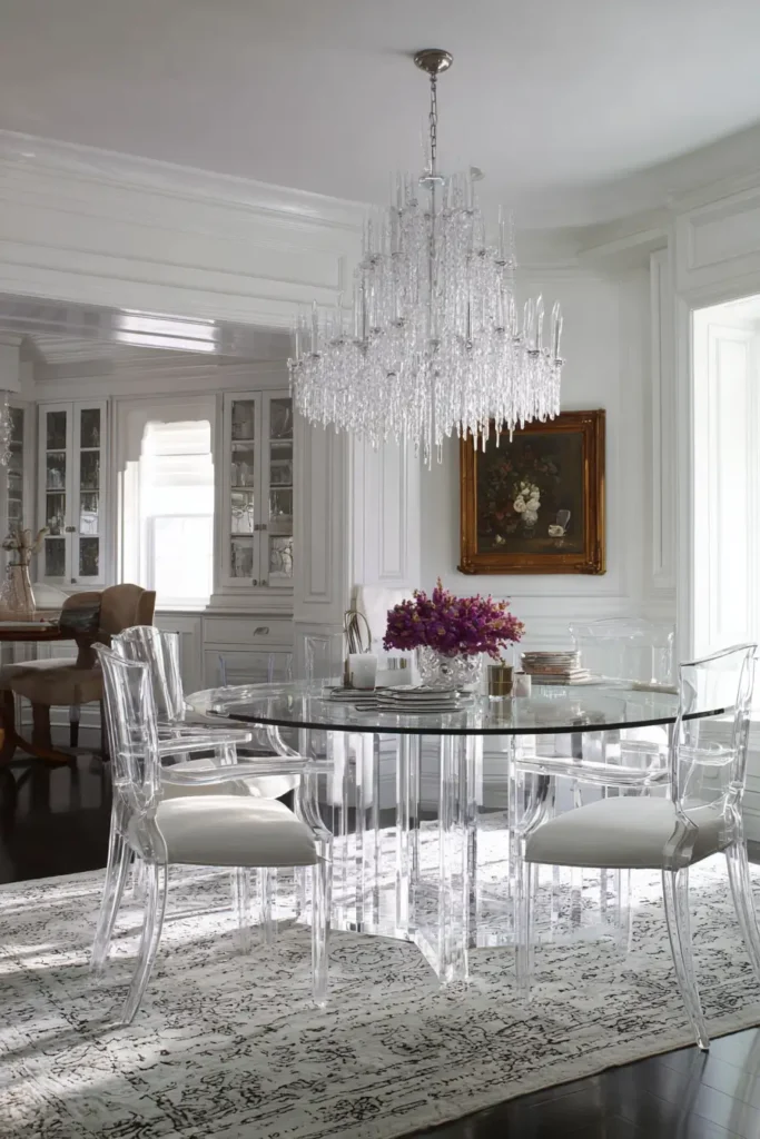 Use Clear or Glass Furniture Pieces