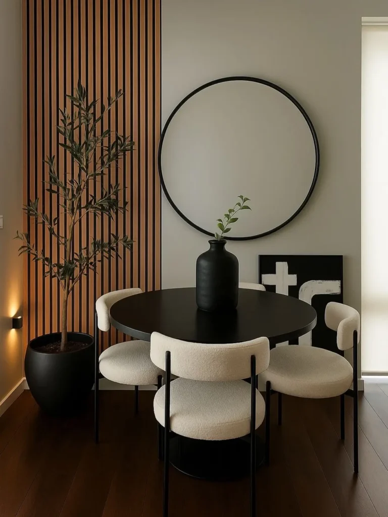 Use a Fold Down Table Instead of a Fixed Dining Surface
