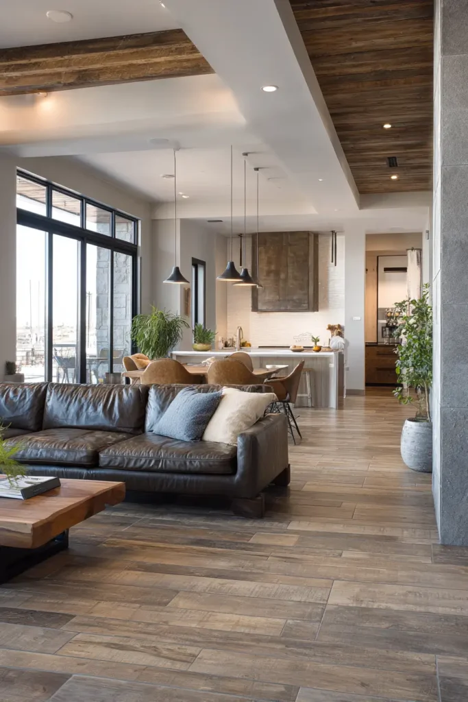 Use the Same Flooring in Both Rooms