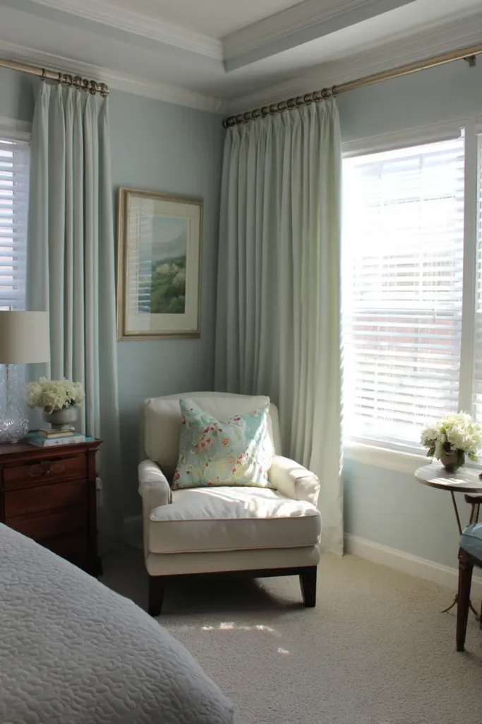 1. Hang Curtains Near the Ceiling, Not the Window