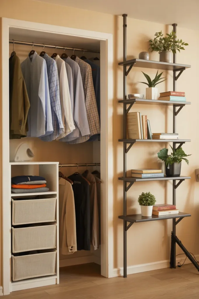 10. Expandable Closet Rods & Cubby Dividers