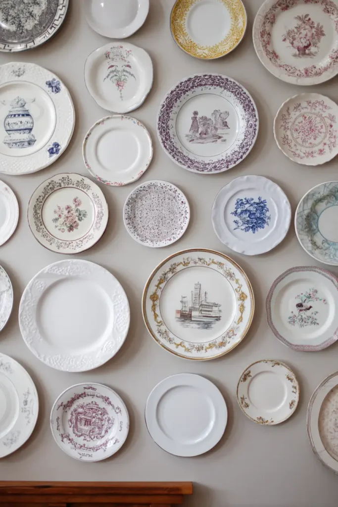 10. Vintage Plates as Wall Art