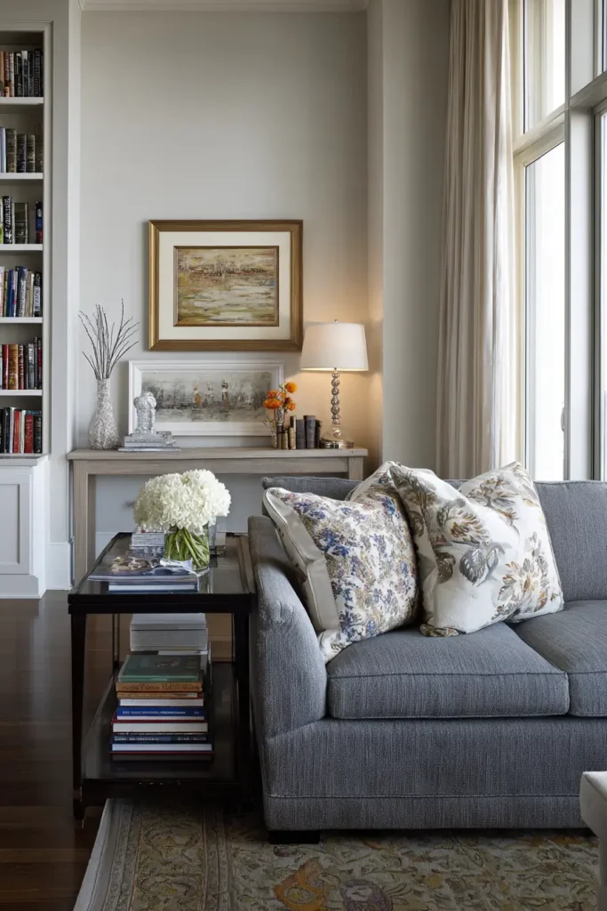 11. Add a Narrow Console Behind Your Sofa