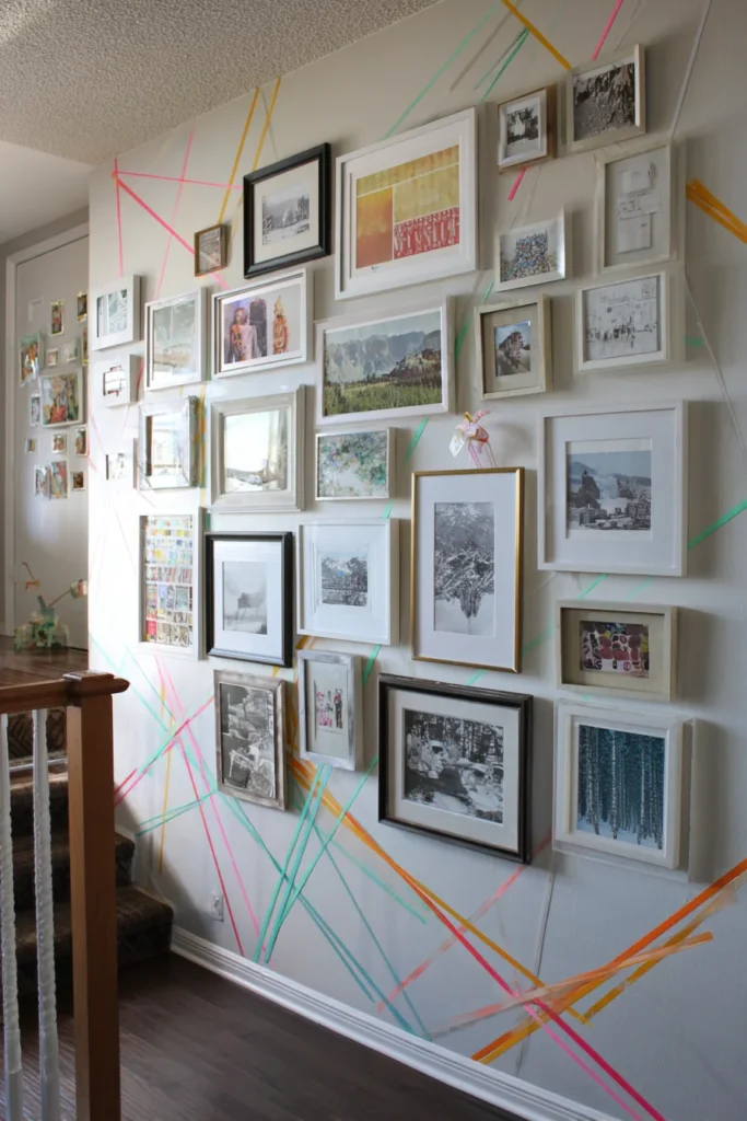 11. Washi Tape Gallery Wall