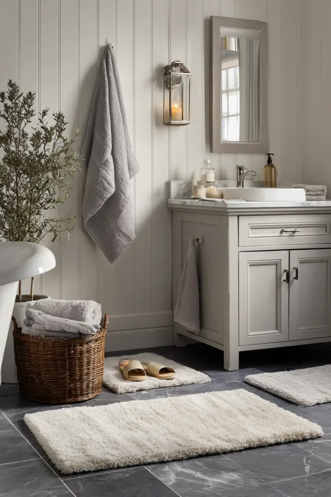 12. Bathroom Rugs and Textiles That Change the Feel