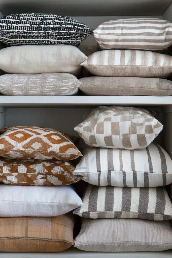 12. Fabric Finds Turned Pillow Covers