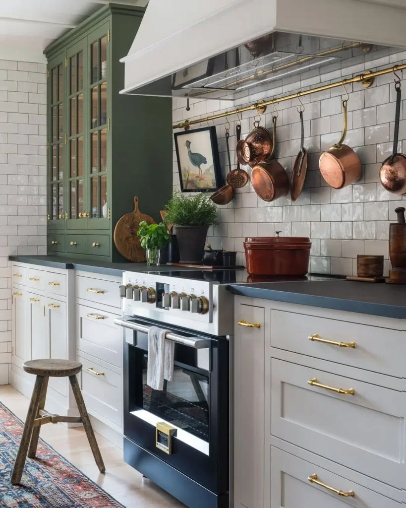 12. Hang a Pot Rack and Free Up an Entire Cabinet