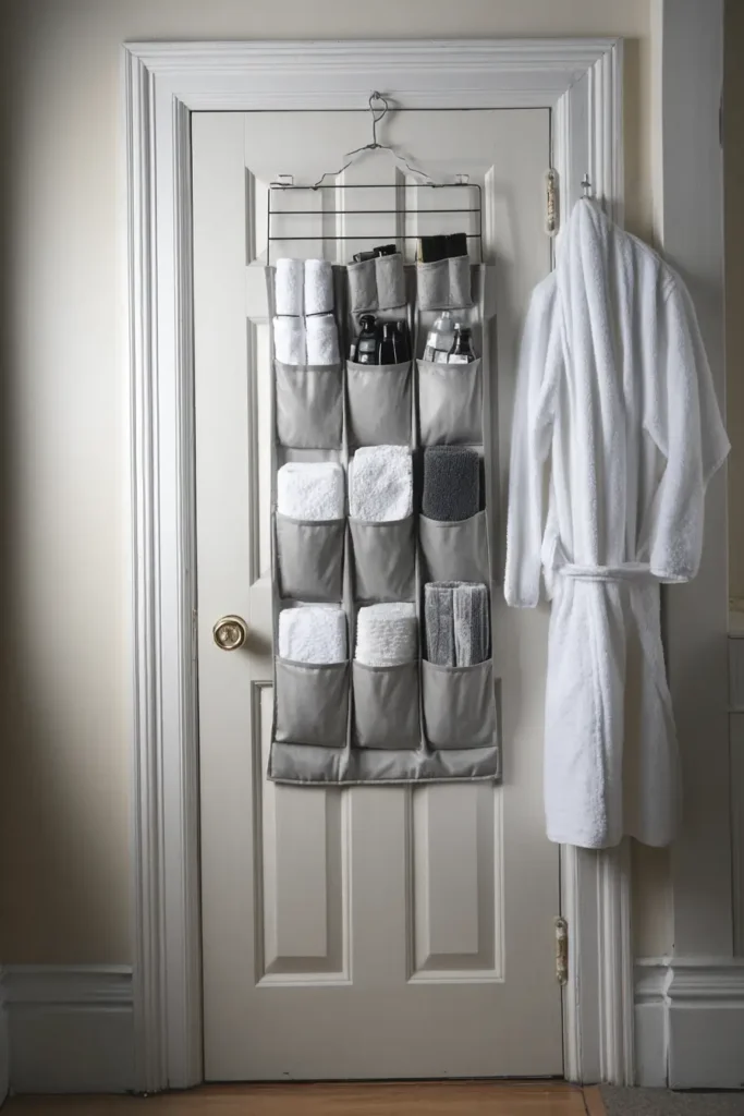 12. Over door organizers for hidden storage