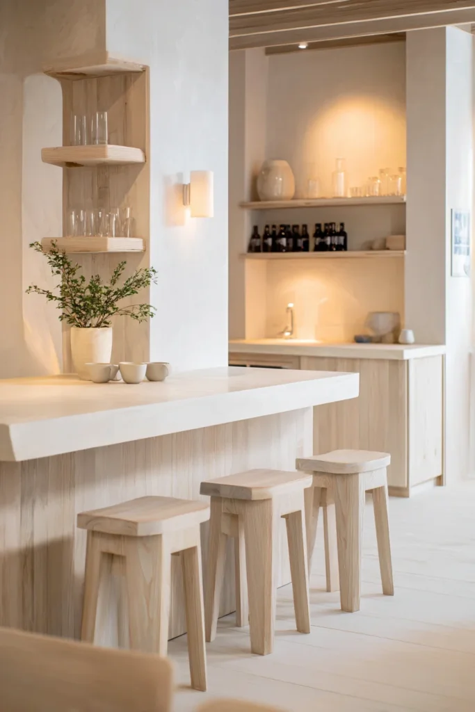 Scandinavian Style Basement Bar