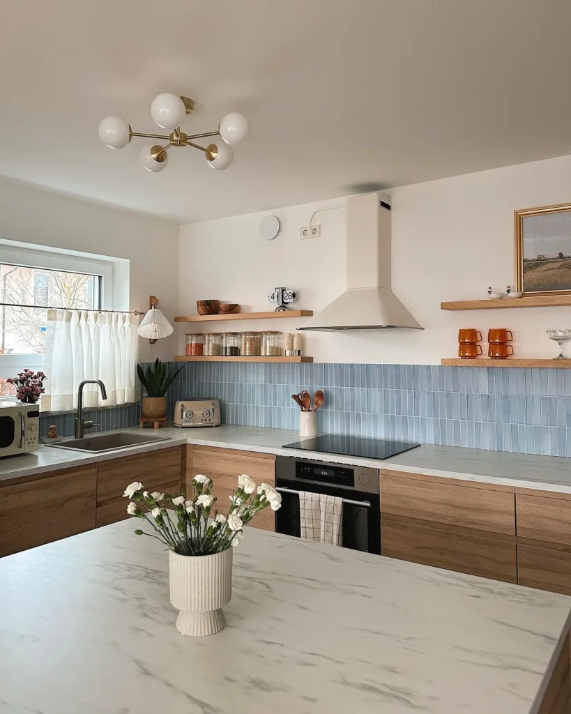 12. Use Peel and Stick Backsplash in Kitchen