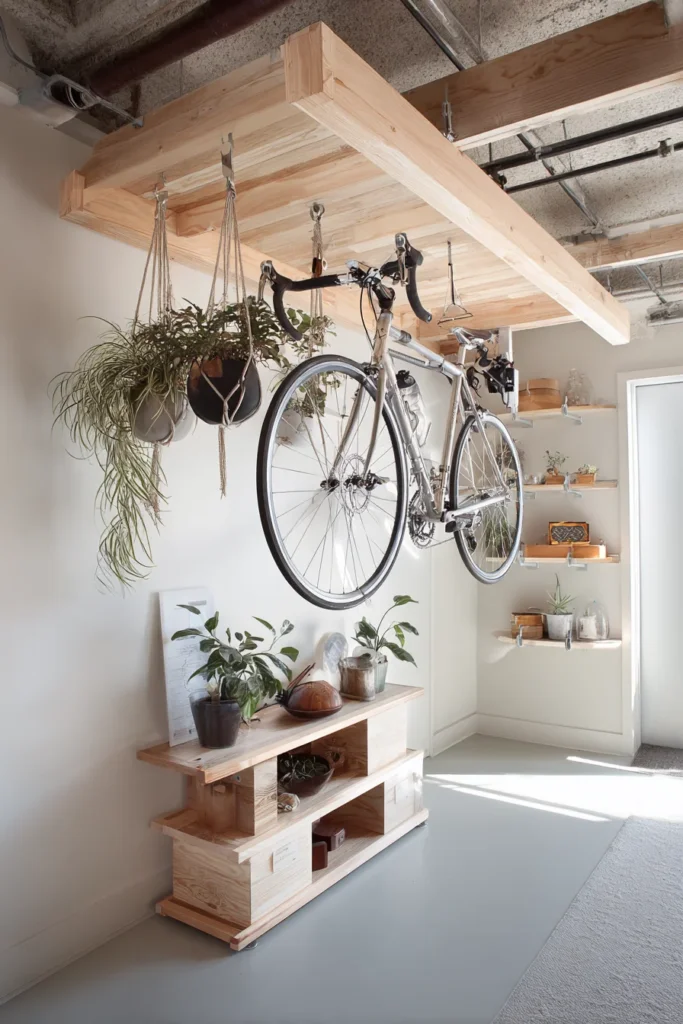 13. Ceiling-Mounted Storage and Pull-Down Racks