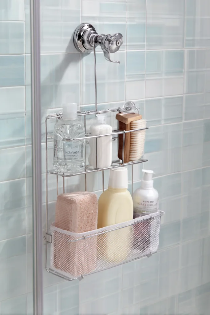 13. Hanging Shower Organizers That Save Floor Space