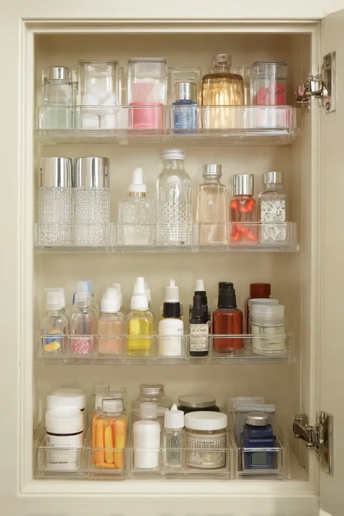 13. Medicine cabinet organizers that stop clutter inside doors