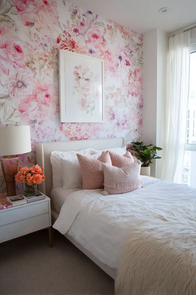 13. Use Peel and Stick Wallpaper for Easy Change