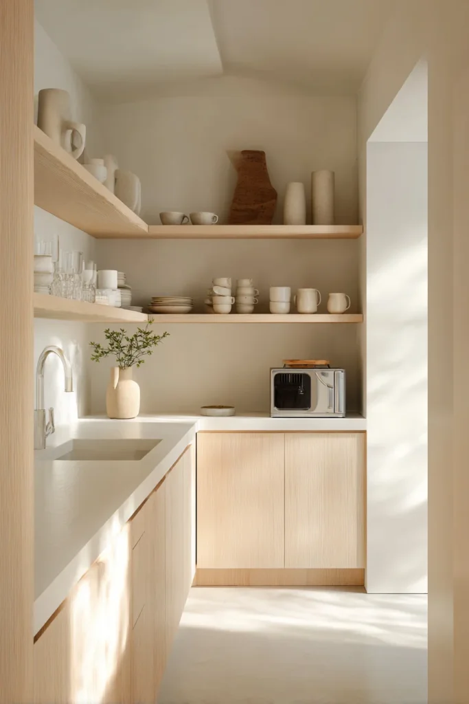 Scandinavian Style Basement Kitchenette