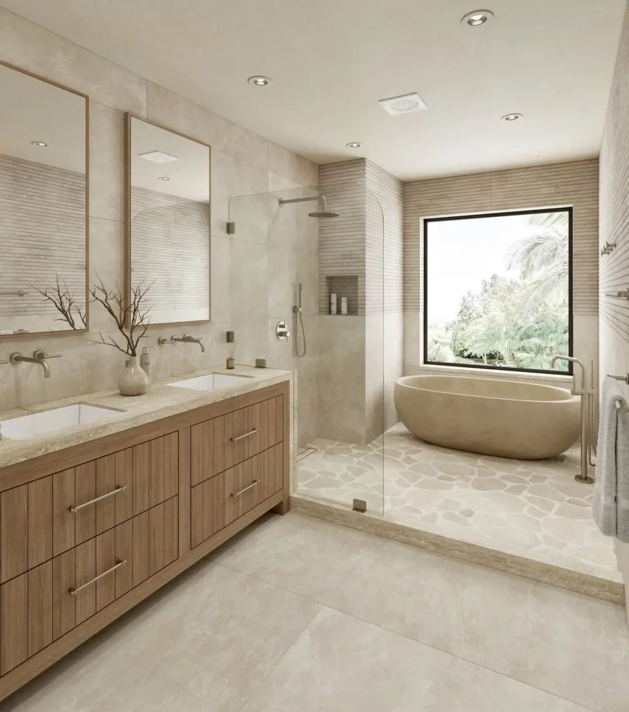 14. Spa style bathrooms feel relaxing