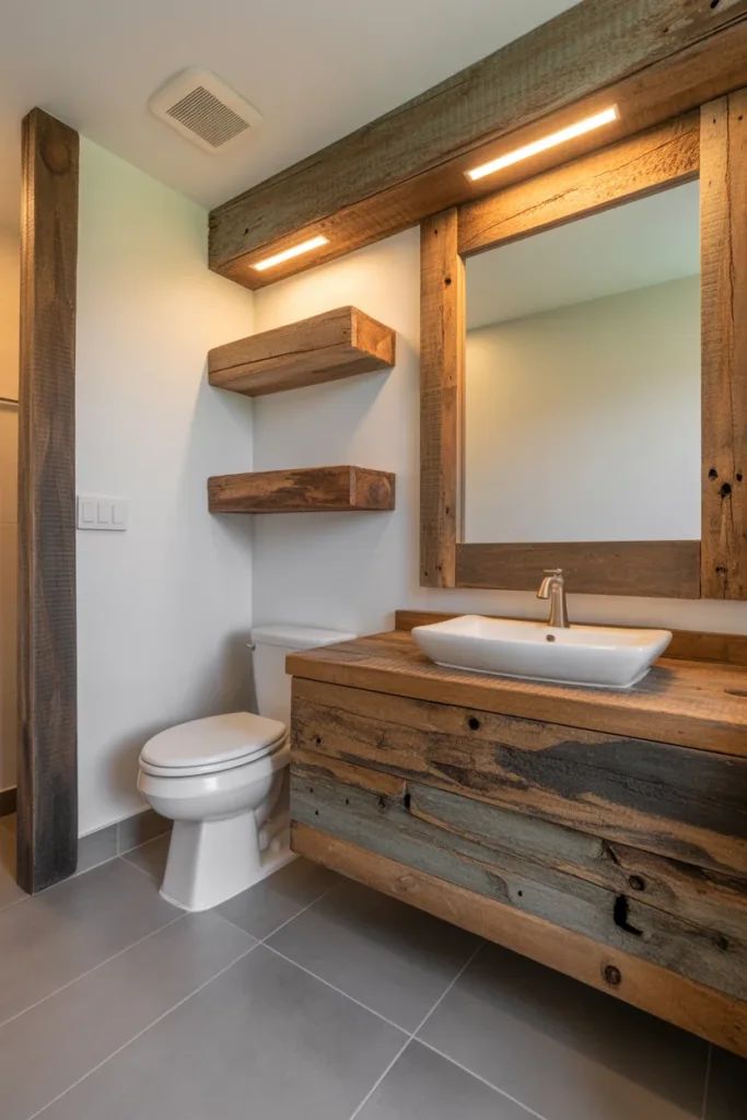 14. Use Reclaimed Wood as an Accent, Not a Floor