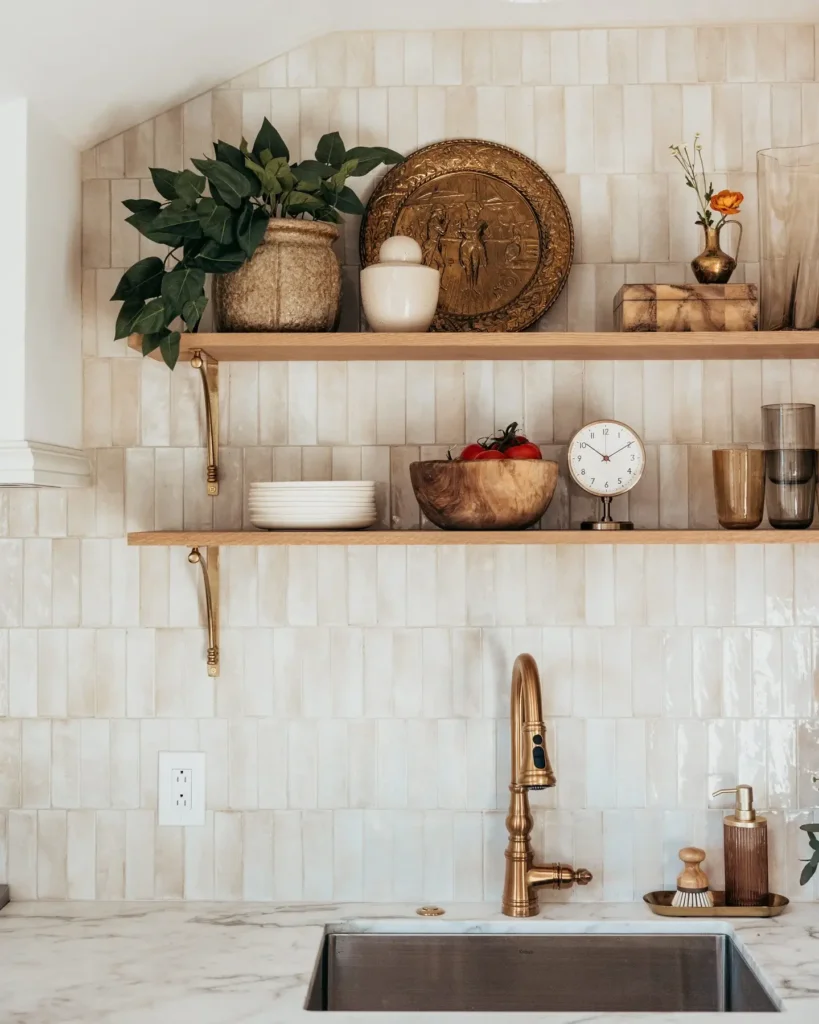 14. Use Washi Tape for a Renters’ “Tile” Backsplash