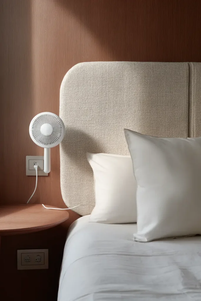 15. Find a Headboard With USB-C Charging and a Fan