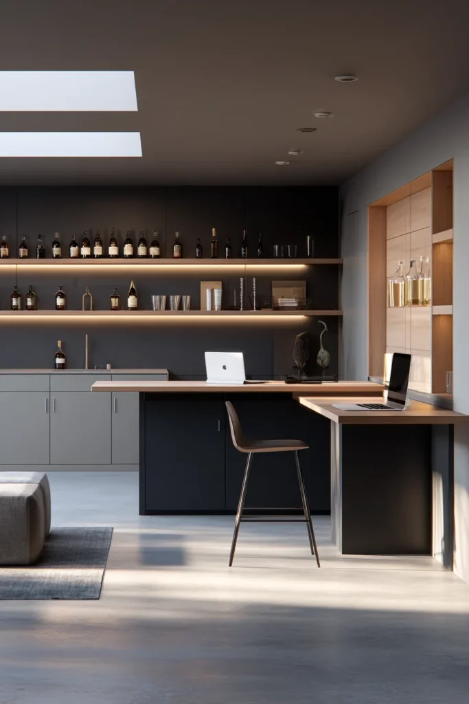 Multi Functional Basement Bar Space